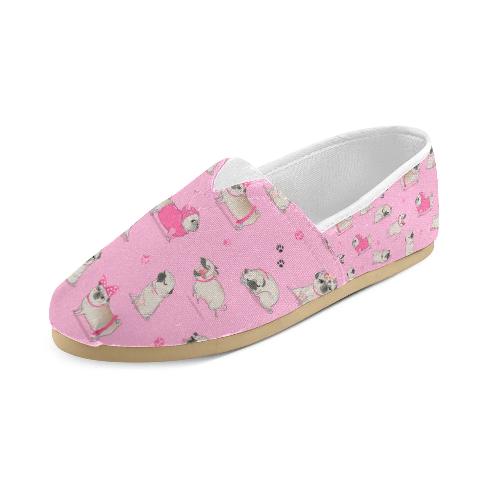 Pink pug Women's Casual Shoes