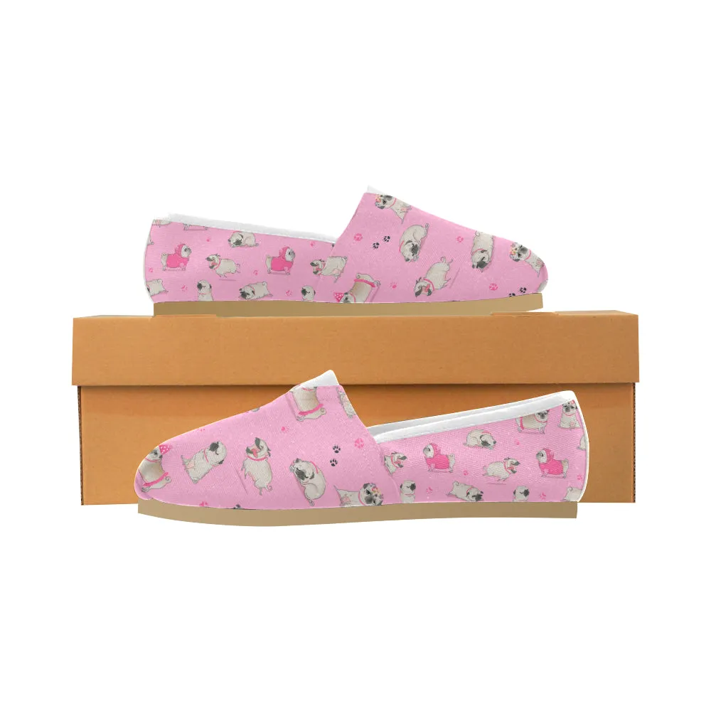 Pink pug Women's Casual Shoes