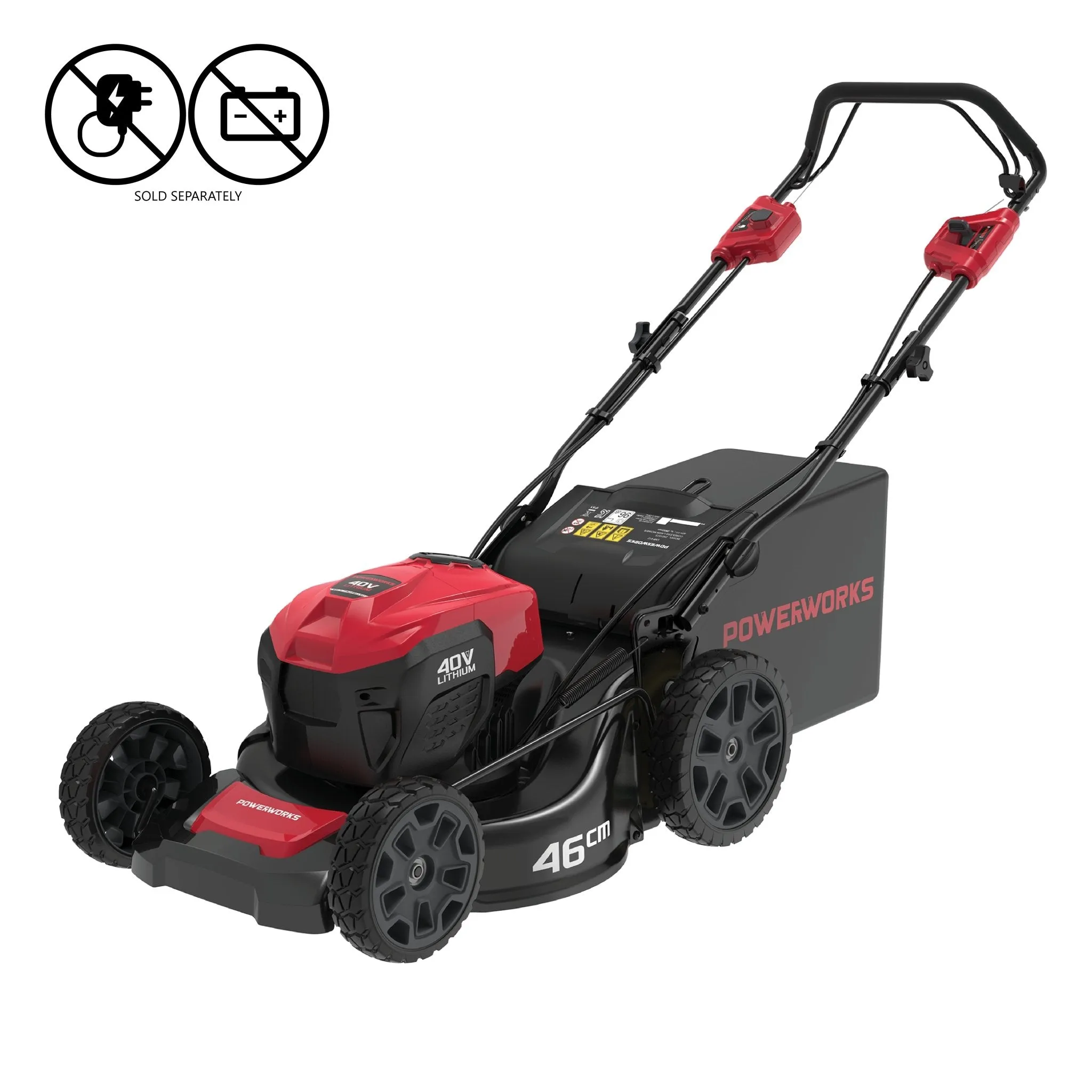 Powerworks 40V 46cm/18" self-propelled lawnmower (skin only)