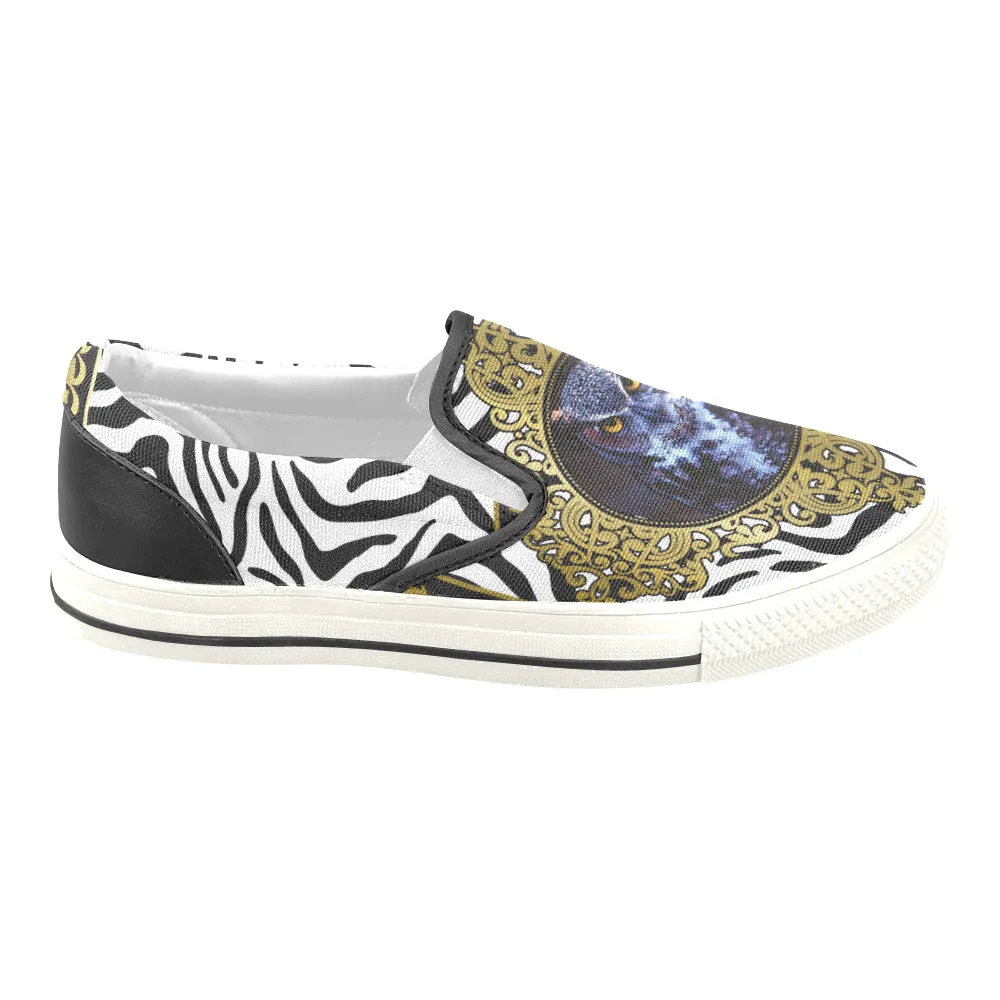 PRIVILEGE OWL Men's Unusual Slip-on Canvas Shoes