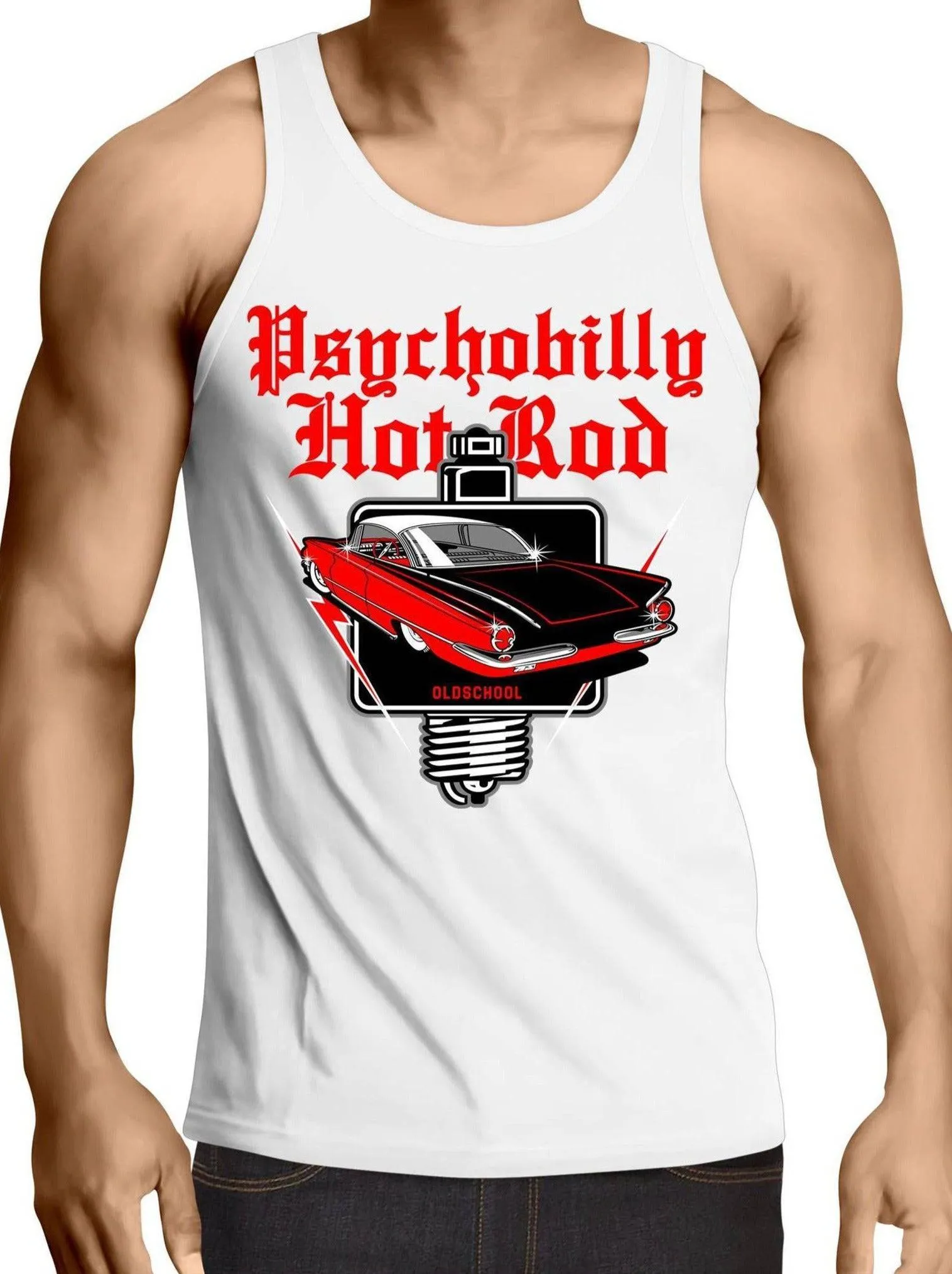 Psychobilly Hotrod - Mens Singlet Top