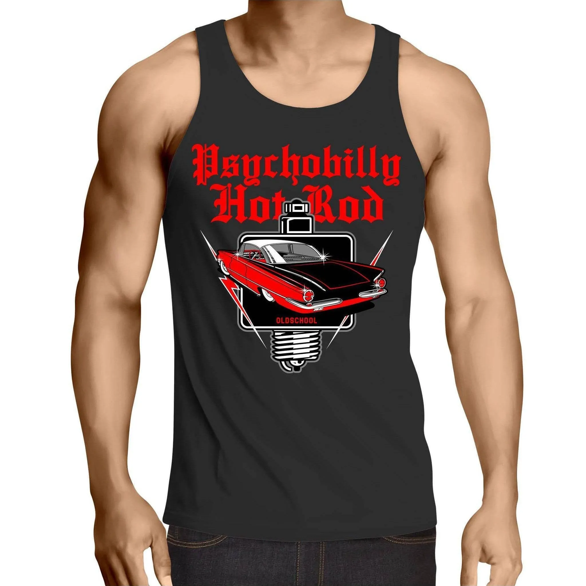 Psychobilly Hotrod - Mens Singlet Top