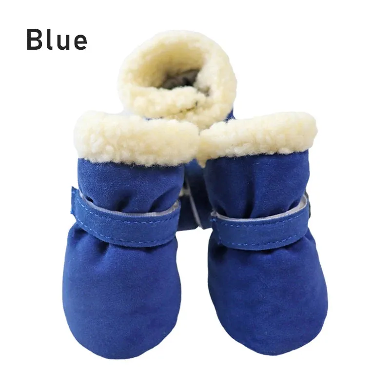 Puppy Anti-Slip Shoes | Candy Colors Pet Dog Shoes | Waterproof Boots Socks for Small Dogs | Chihuahua Winter Snow Booties | 4pcs/set