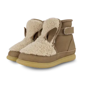 Roumi Shoes | Alpaca | Beige Curly Faux Fur