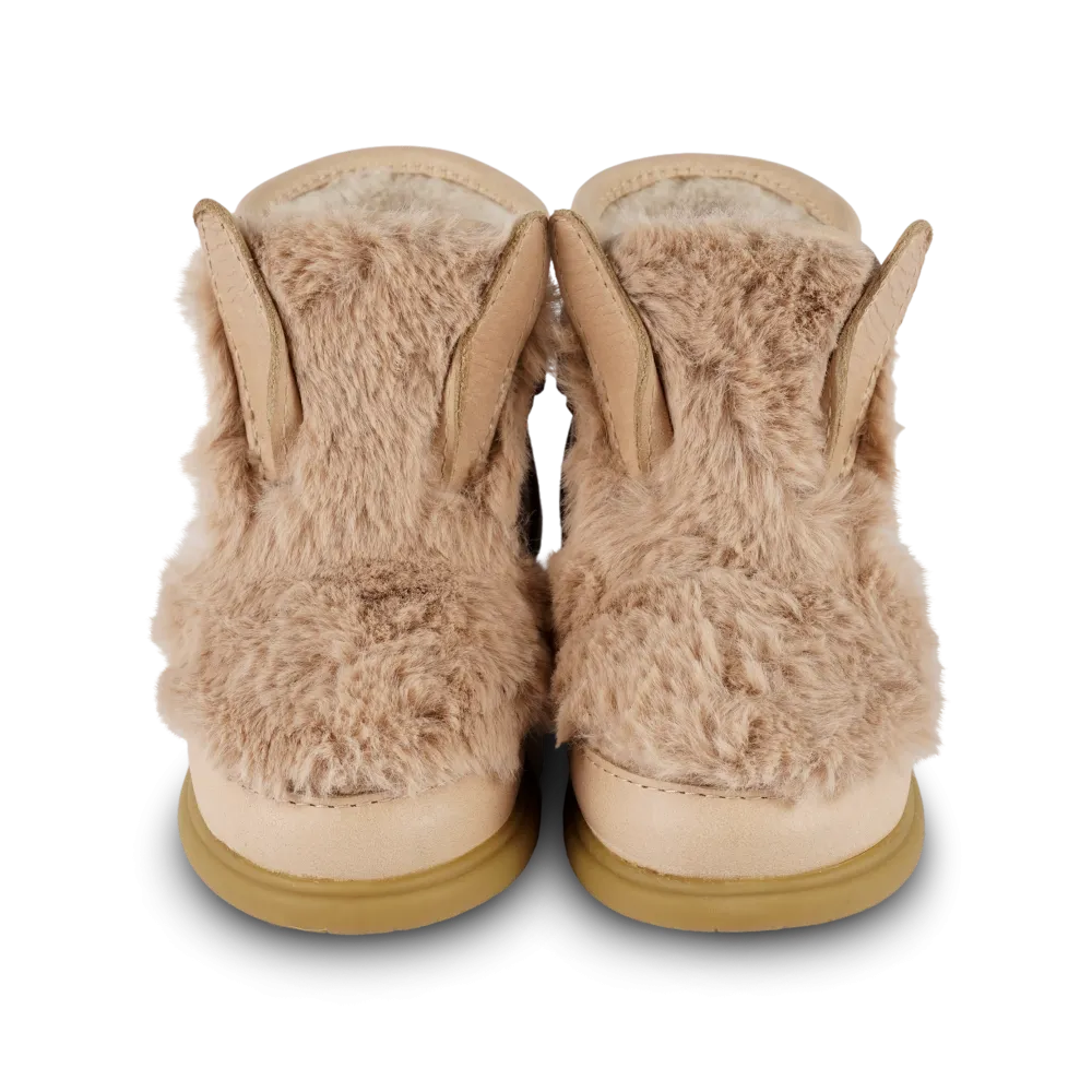 Roumi Shoes | Fluffy Bunny | Warm Beige Soft Faux Fur