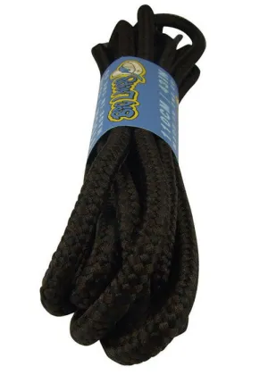 Round Black and Dark Brown Bootlaces - 4mm wide