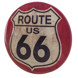 Route 66 Dome Metal Sign (15")