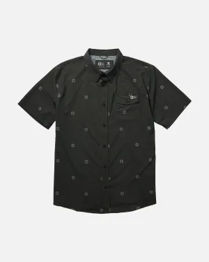 Sailfin Black S/S Perforated Woven