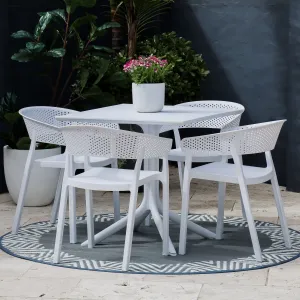 Santacruz White Outdoor Chair