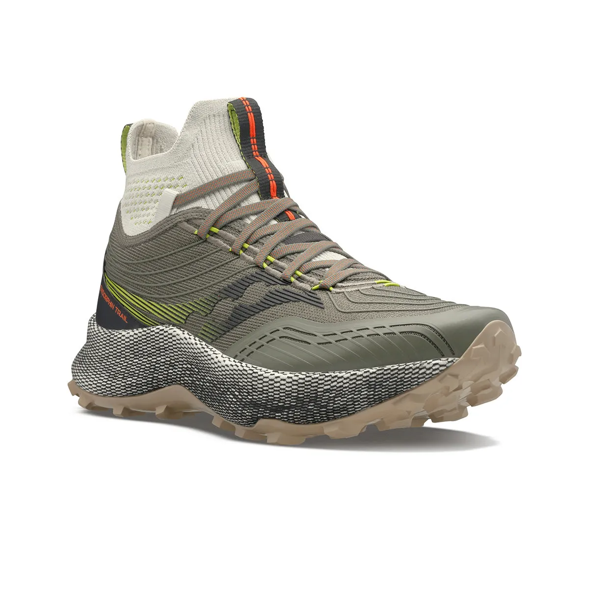 Saucony Endorphin Trail Mid Mens | Olive/black