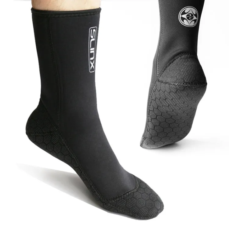 SLINX 1702 3mm Neoprene Non-slip Warm Diving Socks, Size: XL