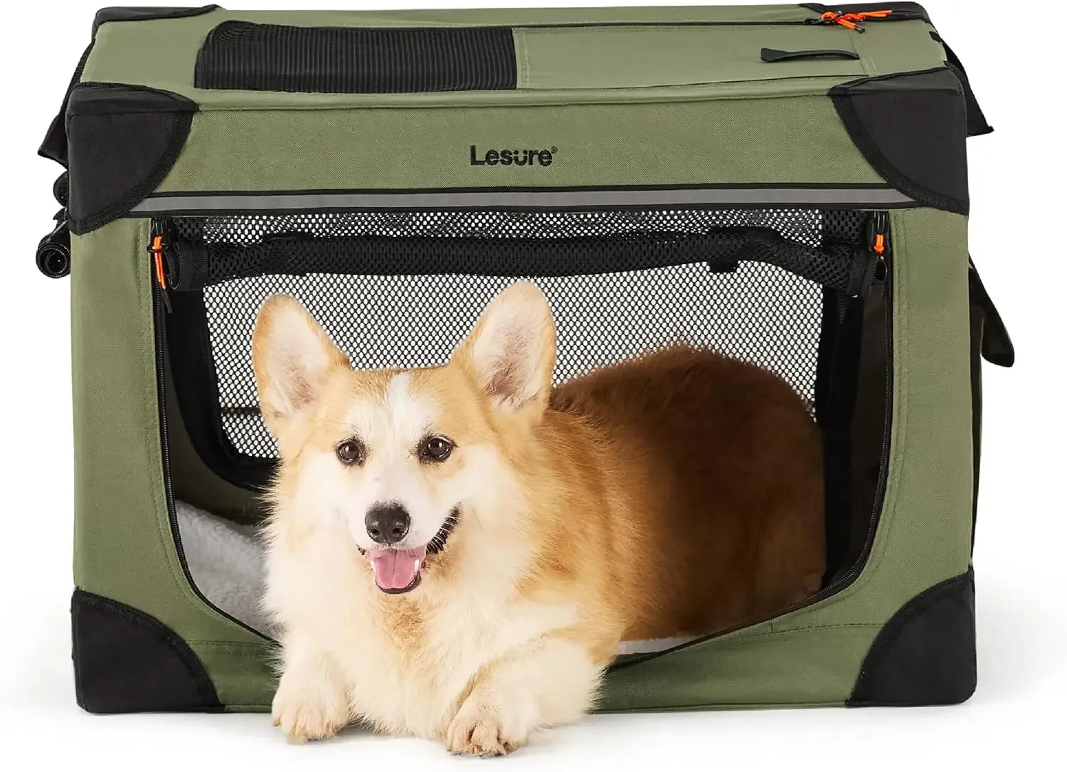 Soft Collapsible Dog Crate 26" – Portable Travel Dog Kennel for Small Dogs | Foldable 4-Door Crate for Indoor & Outdoor Use