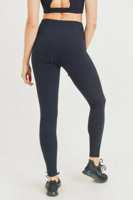 Textured Houndstooth Jacquard TACTEL® Highwaist Leggings