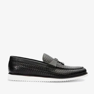 The Sperry Black Leather Tassel Loafer Men Shoe