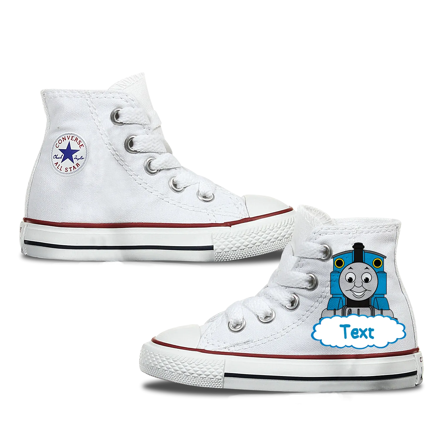 Thomas The Tank Engine Kids Custom Converse