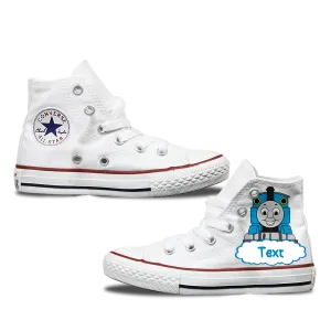 Thomas The Tank Engine Kids Custom Converse