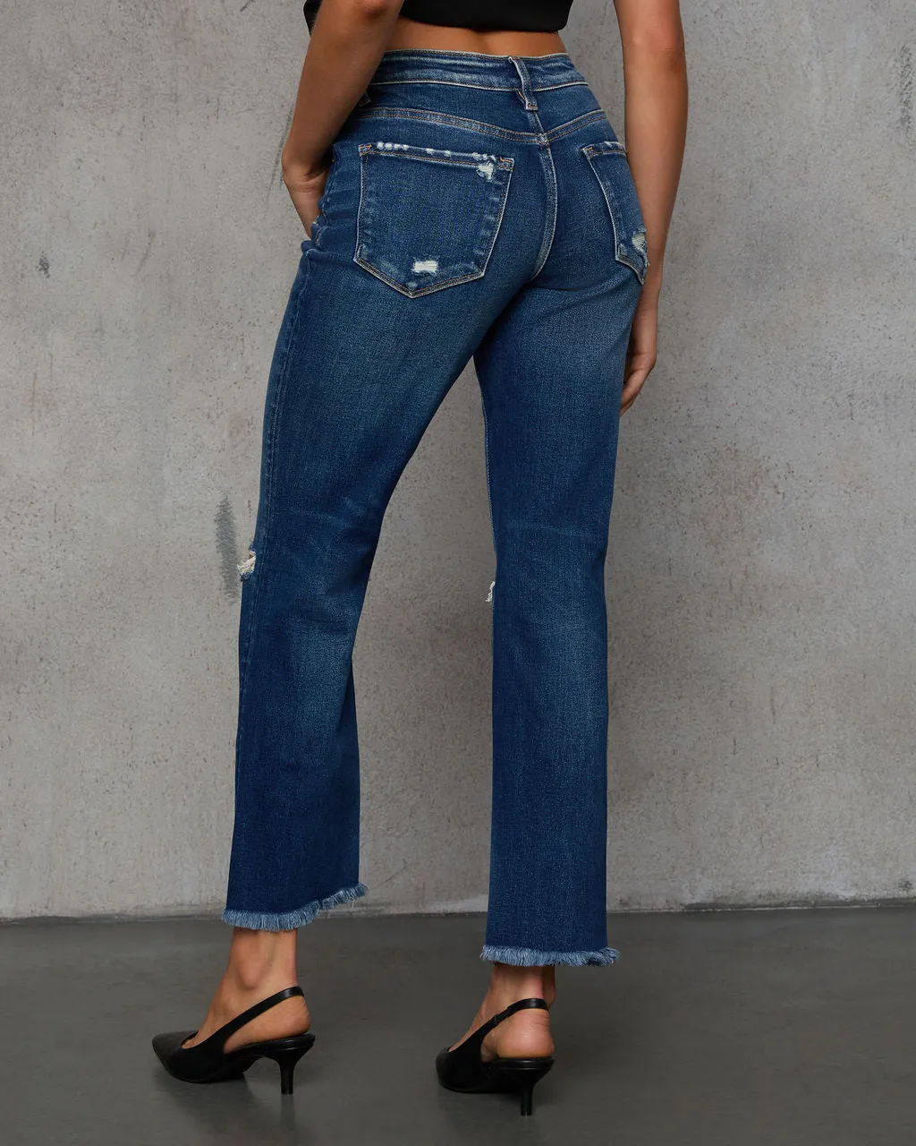 Tinslee Cropped Straight Leg Jeans