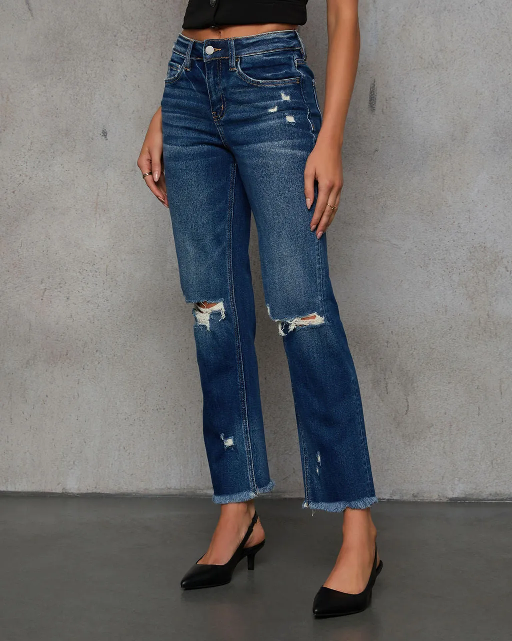 Tinslee Cropped Straight Leg Jeans