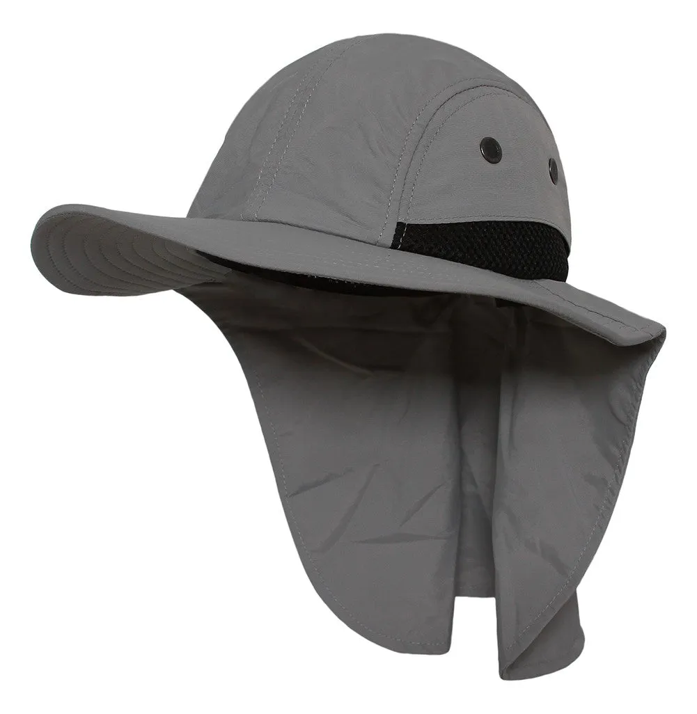 TopHeadwear 4 Panel Large Bill Flap Sun Hat