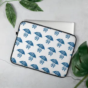 Umbrella Man Laptop Sleeve (13” & 15”) – Blue/White