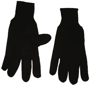 Weldmark WM858209 Large Jersey 100% Cotton 9oz. Brown Knit Wrist Gloves (Pkg. of 12)