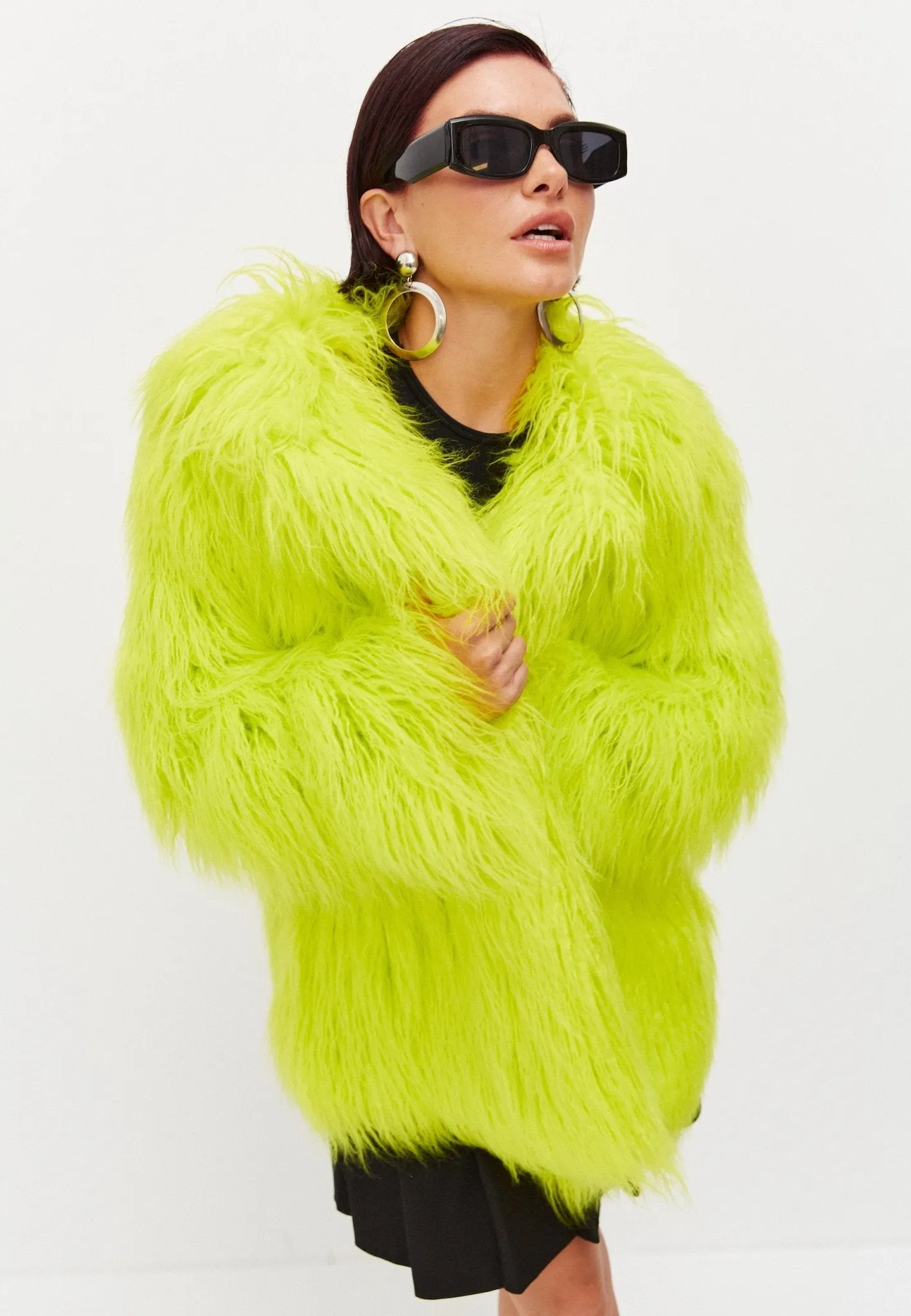 Winter Warm Faux Fur Jacket - Green