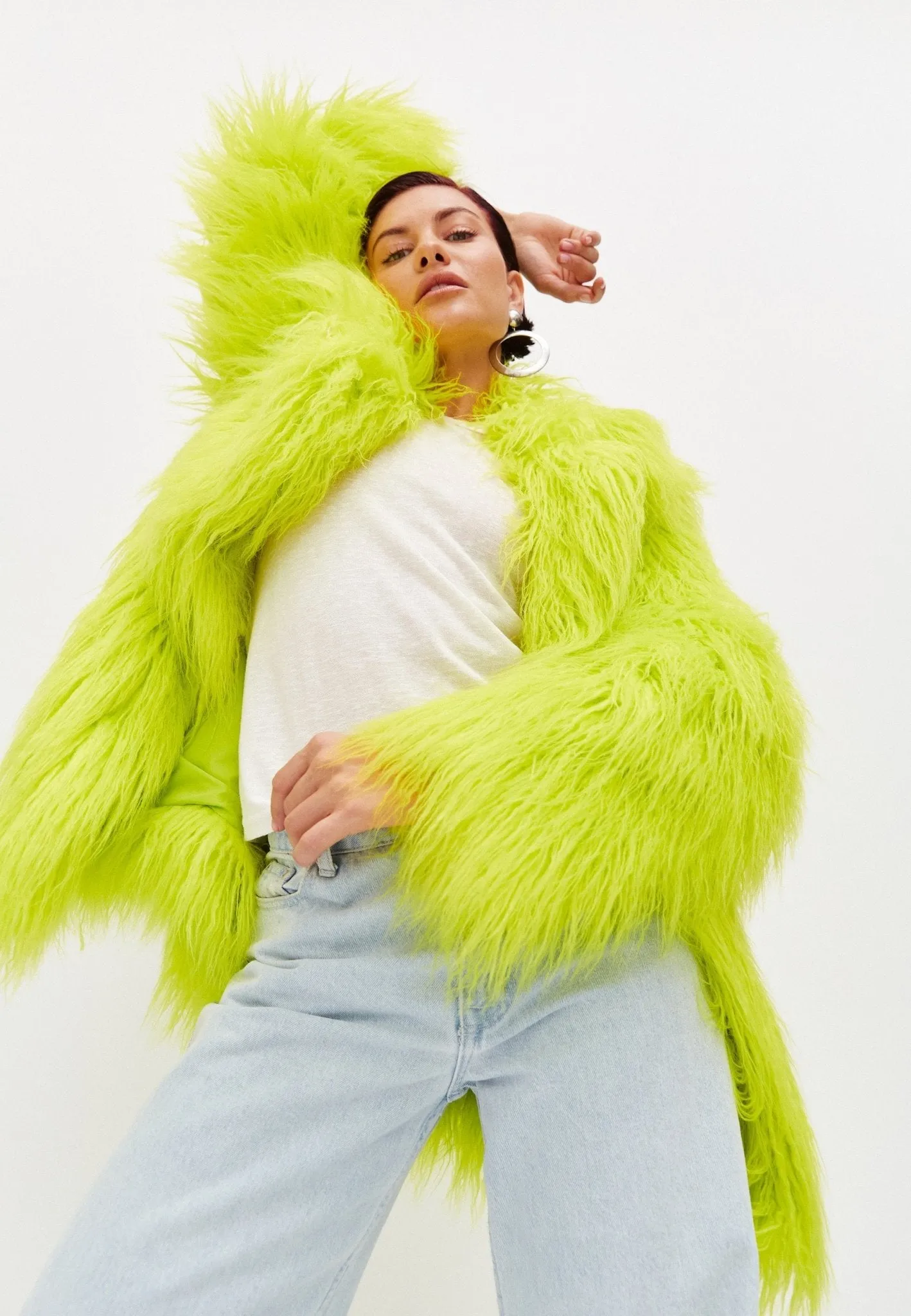 Winter Warm Faux Fur Jacket - Green