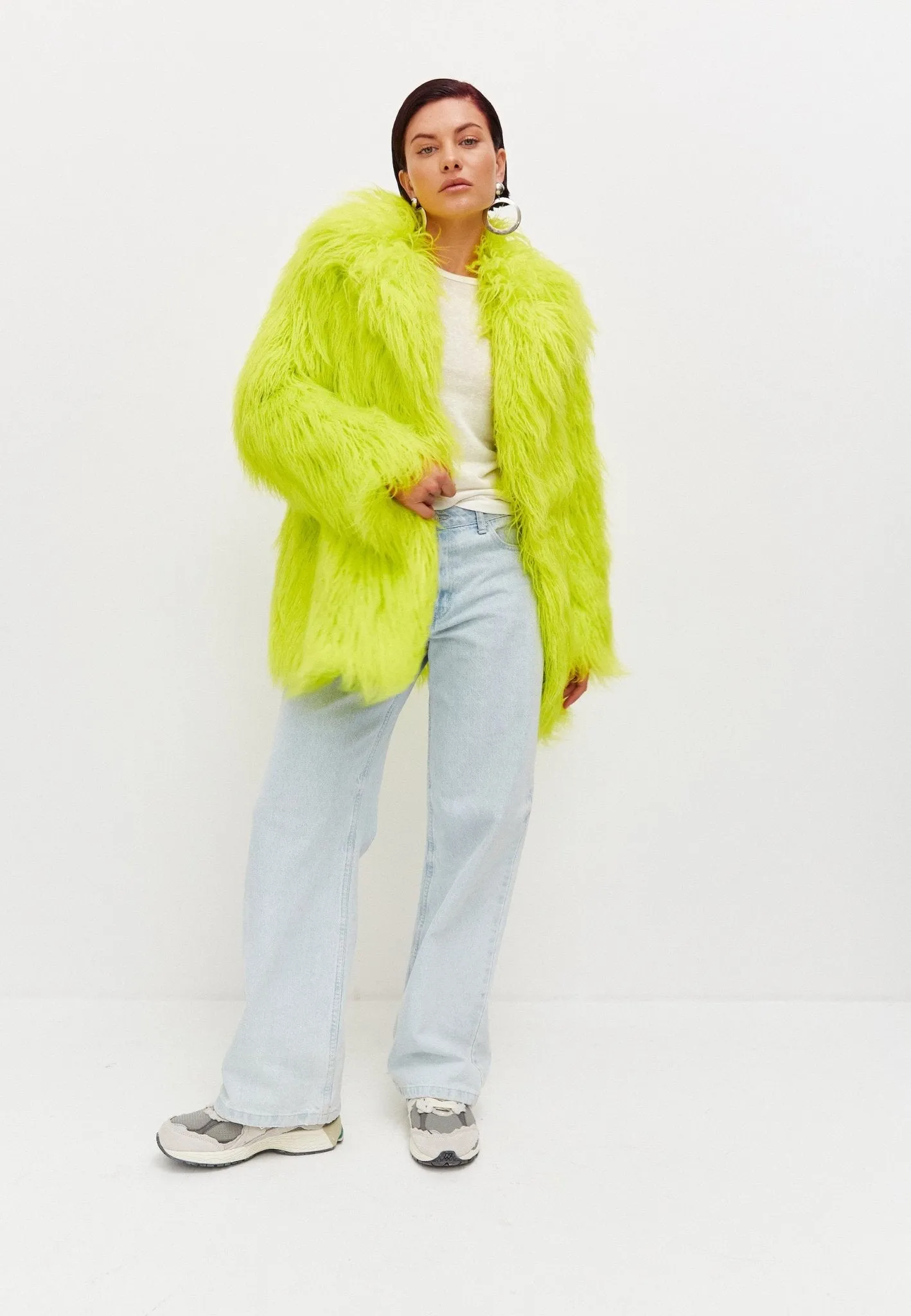 Winter Warm Faux Fur Jacket - Green