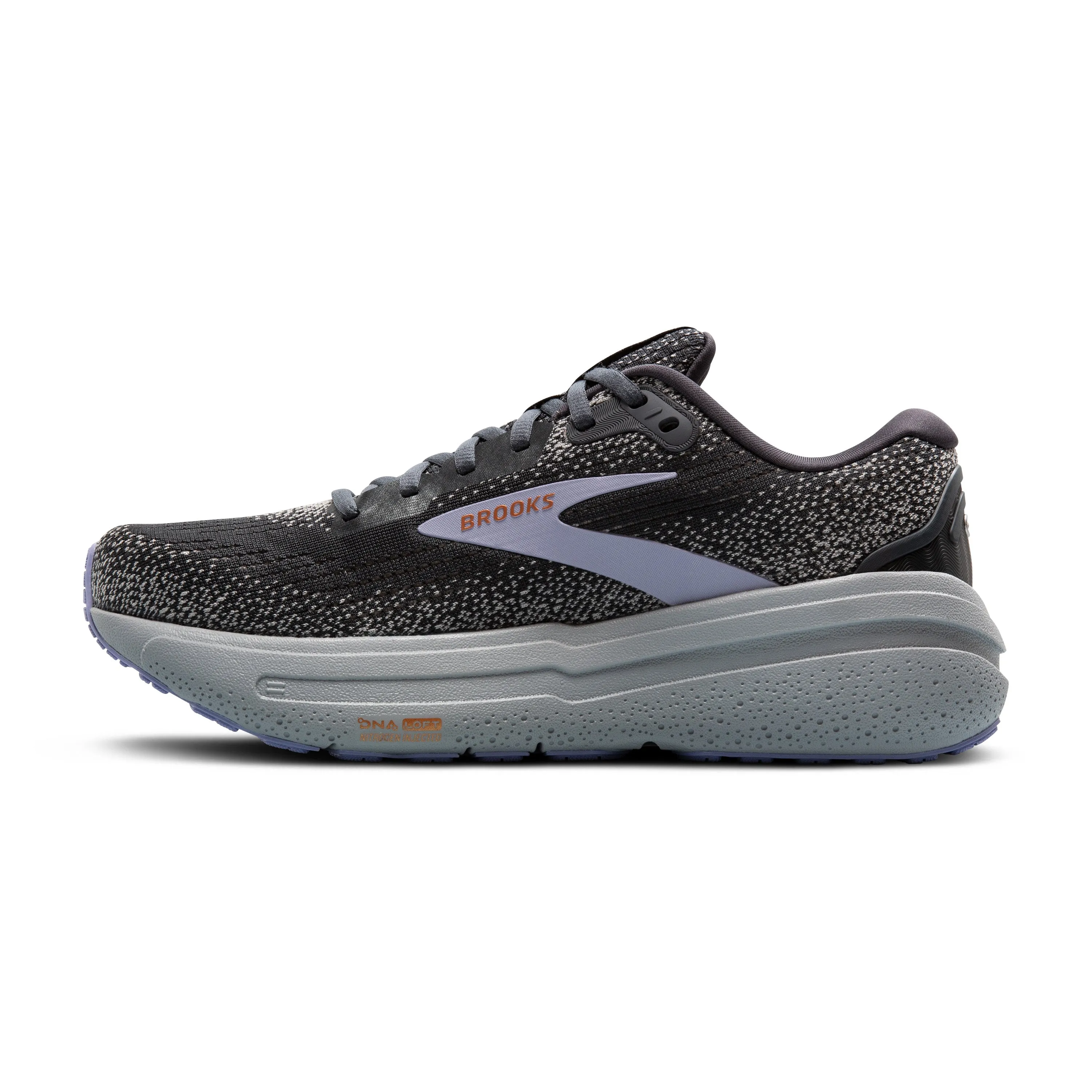 Women's Brooks Ghost Max 2 Color: Ebony/Sweet Lavender/Alloy