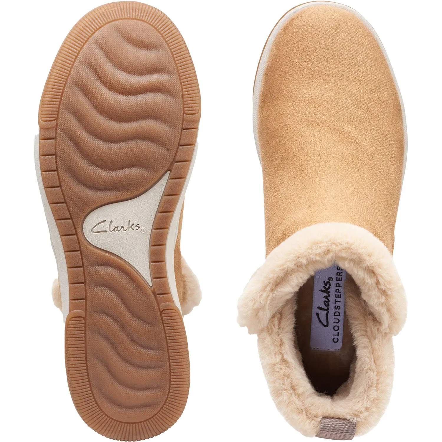 Women's Clarks CS Breeze Fur Tan Nubuck