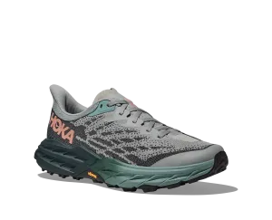 Women's Hoka Speedgoat 5 Color: Harbor Mist / Spruce (WIDE WIDTH)