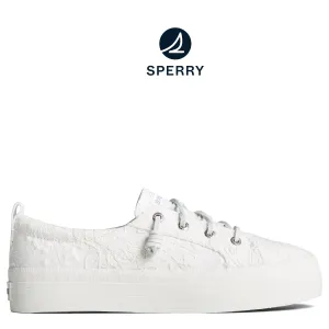 Women's SeaCycled™ Crest Vibe Platform Lace Platform Sneaker White (STS89175)