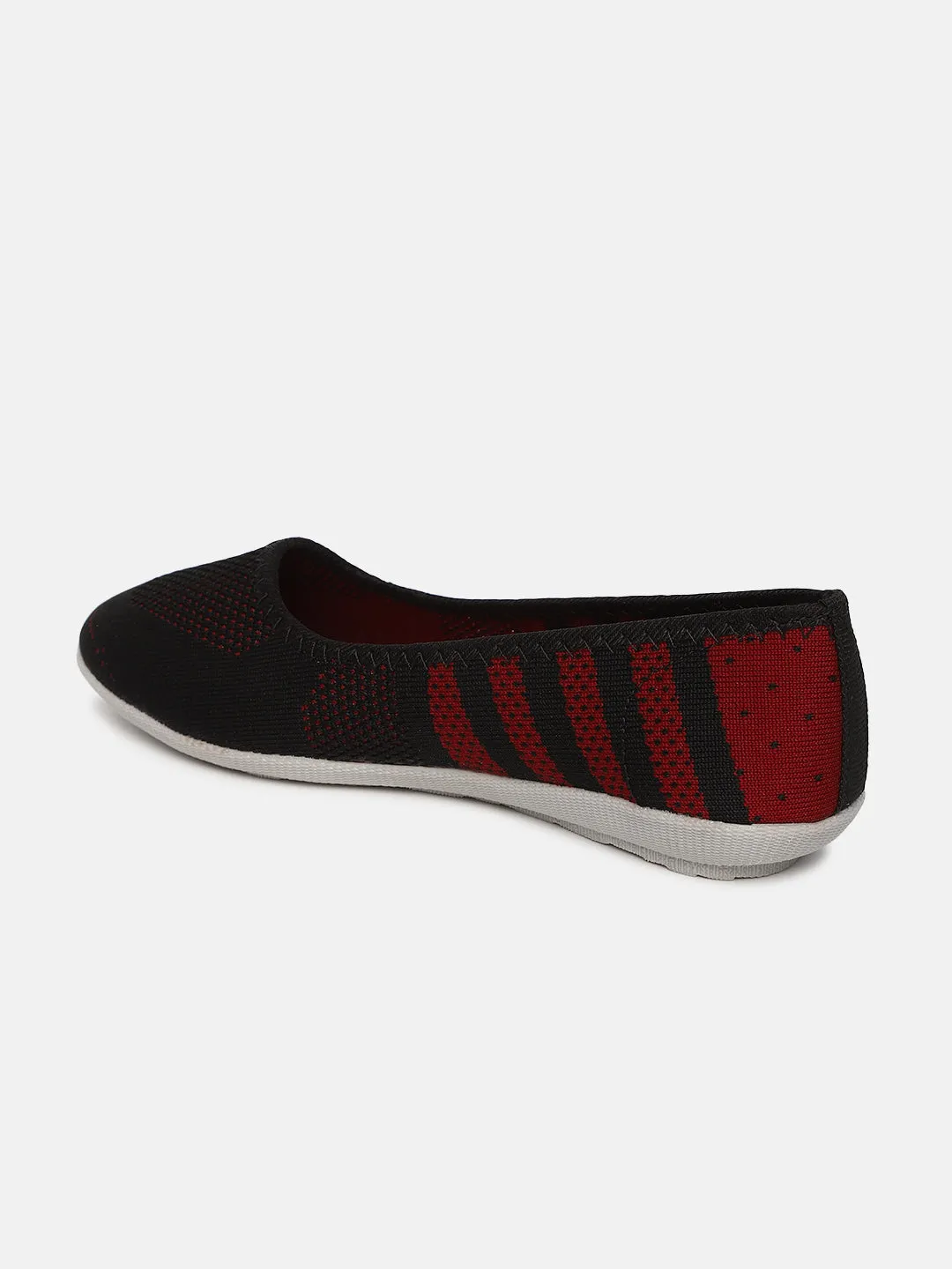 Woven Design Flat Ballerinas Slip-Ons