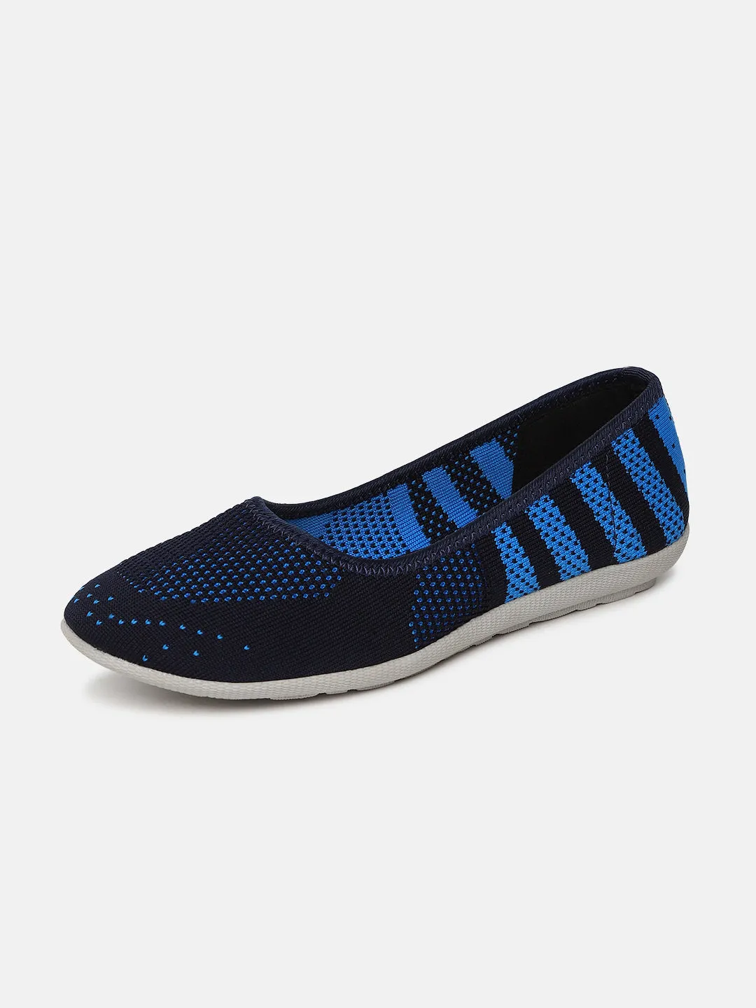 Woven Design Flat Ballerinas Slip-Ons